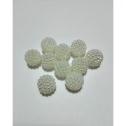 Perlas de Plastico - Mora Blanca de 16 mm